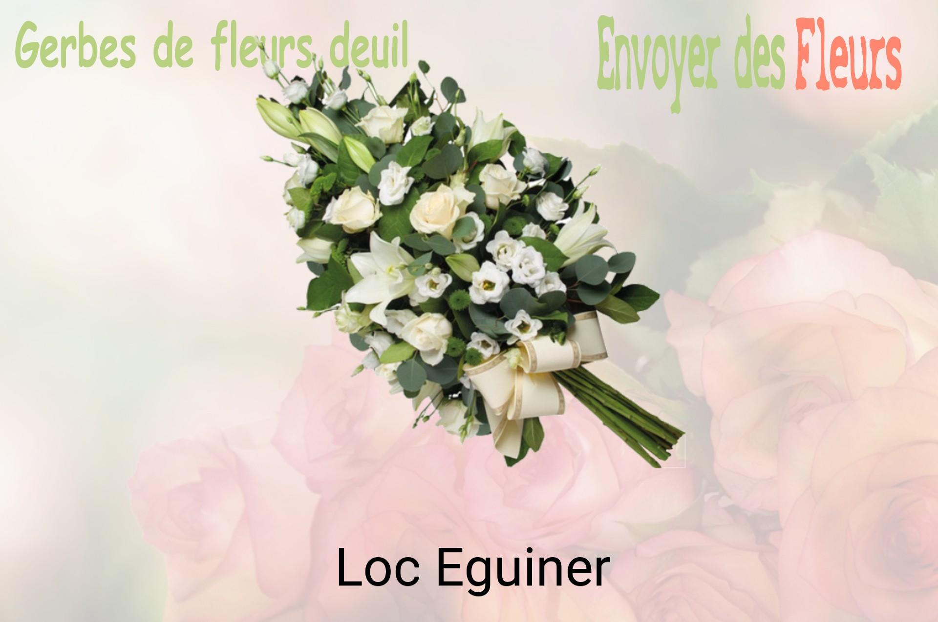 Gerbe de fleurs de deuil livrée à Loc-Eguiner